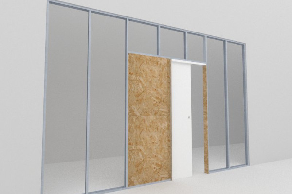 sistema para porta de correr embutida